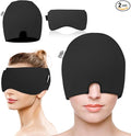 my novel things Migraine Relief Cap, Headache Relief Cap 2PCS with Gel Eye Mask, Hot Cold Therapy Ice Cap, Cooing for Head Sinus, Puffy Eyes, Tension and Stress Relief Gift Set for Men Women