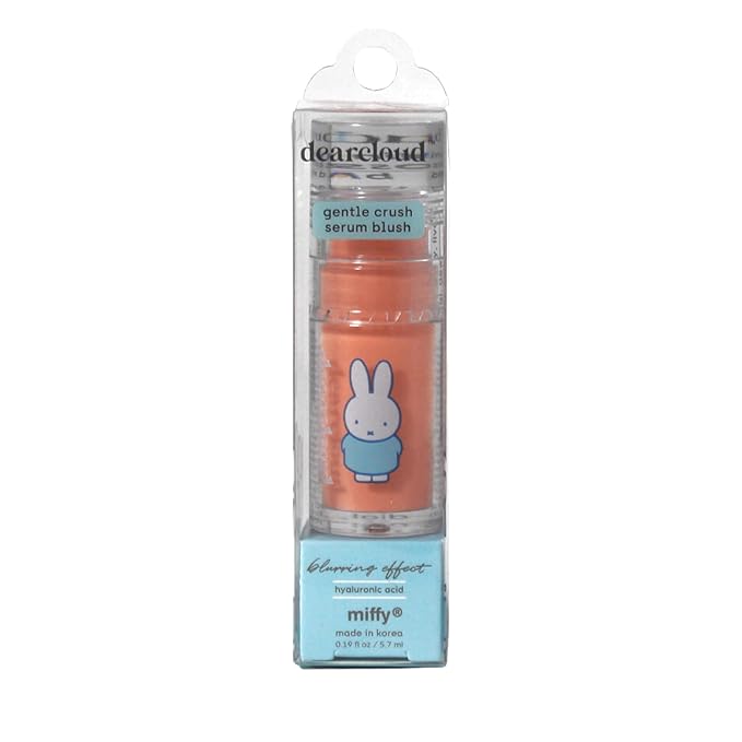 dearcloud Miffy Gentle Crush Serum Blush – Liquid Blush for Cheeks with Hyaluronic Acid – Korean Beauty Makeup - .19 fl oz (Apple Crush)
