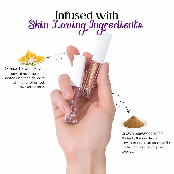 M2U NYC (Golden Copper Liquid Eyeshadow – Quick Drying Liquid Eye Shadow with One Swipe Pigment Coverage – Long Lasting, Buildable & Blendable Crease Proof Formula – Shimmer Finish