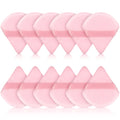 Maitys 12 Pcs Powder Puff Triangle for Face Makeup Cosmetic Loose Powder Puff Velour Soft Body Washable Reusable Foundation Sponge Wet Dry Makeup Tool for Women(Small,Pink)