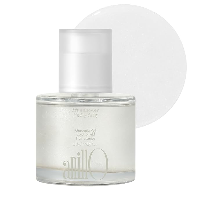 ANILLO Gardenia Veil Color Shield Hair Essence – Lightweight Leave-In Treatment for Color-Treated Hair – Shine Boost, Damage Repair, Color Fixing System, Floral Scent – (50ml / 1.69 fl. Oz)