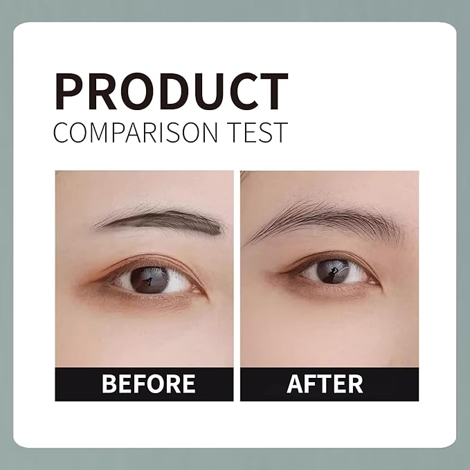 Waterproof Eyebrow Pencil with 2 Tip, Microblading Eyebrow Pencils for Women, Waterproof and Last All Day Thin Brow Pencil with Precise Tip for Natural and Hair Like Brows, Soft Ash Black