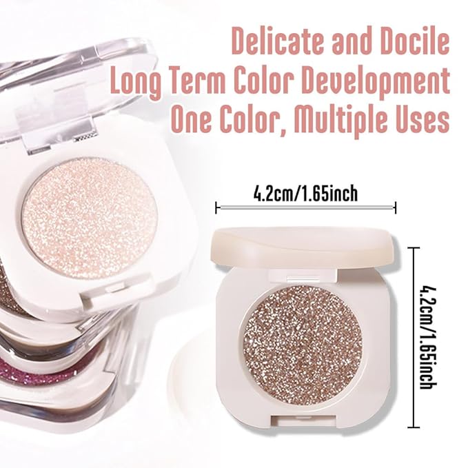 CAKAILA Single Nude Gold Brown Shimmer Eyeshadow,Bright Intense Monochrome Eye Shadow,Apply Makeup Easily,Glitter Pressed Powder Single Eyeshadow,24 Hour Eye Makeup Longwear Waterproof
