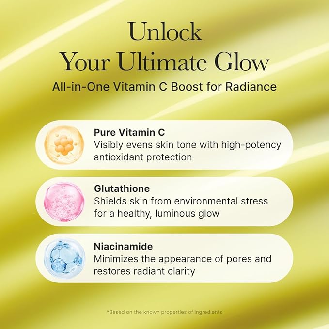 Arencia Vitamin C Glutathione Booster Essence, Facial Essence with Niacinamide, Dark Spot Care, 95 mL/3.21 fl oz