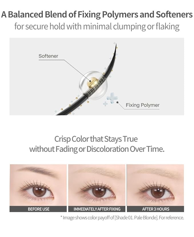 Heart Percent Dote On Mood Fake-Up Browcara, Waterproof Volumizing Long-Lasting Brow Pencil, Fast Fix Ultra-Fine Eyebrow Color Mascara, Cruelty Free, Vegan, 16g, 02. Milk Tea Brown