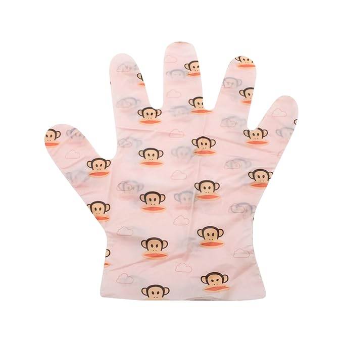 dearcloud x Paul Frank Deep Moisture Hand Mask – Aloe Vera & Shea Butter – Hand Mask for Dry Cracked Hands – Strawberry Peach (3 Pairs/ 6 Gloves)
