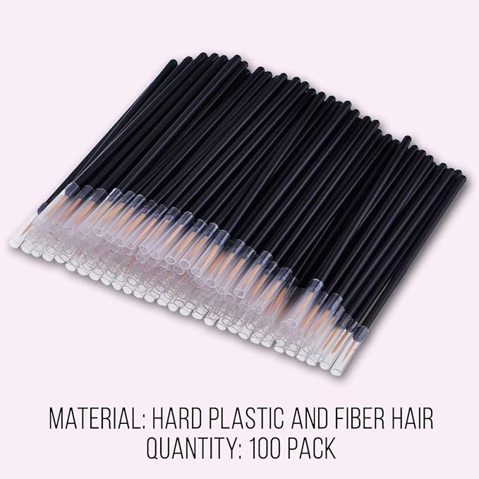 KINGMAS 100 Pack Eyeliner Brush, Disposable Ultra-fine Point Eyeliner Applicator Cosmetic Eye Wands Eye Liner Makeup Tool