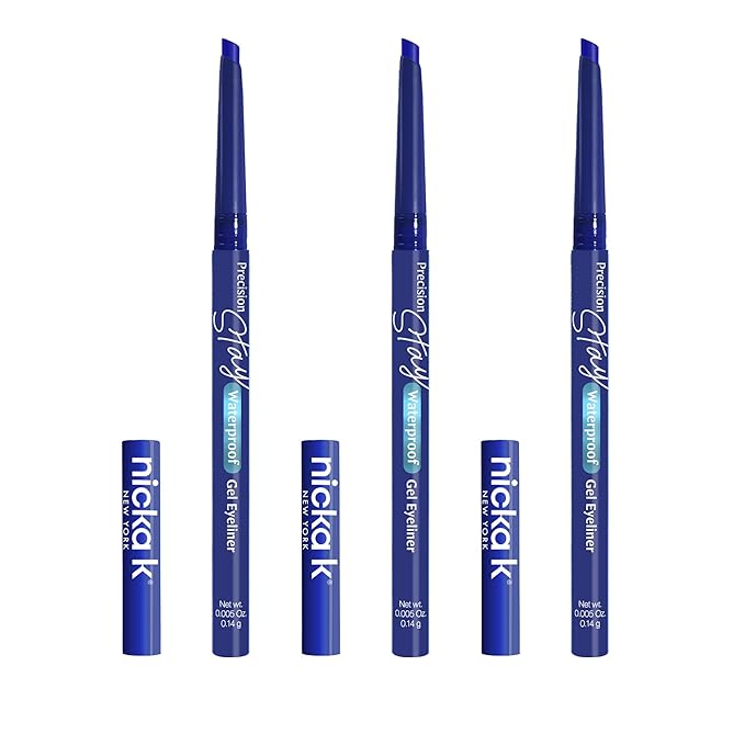 NICKA K NEW YORK Precision Stay Waterproof Gel Eye Liner (Indigo 3 Pack)