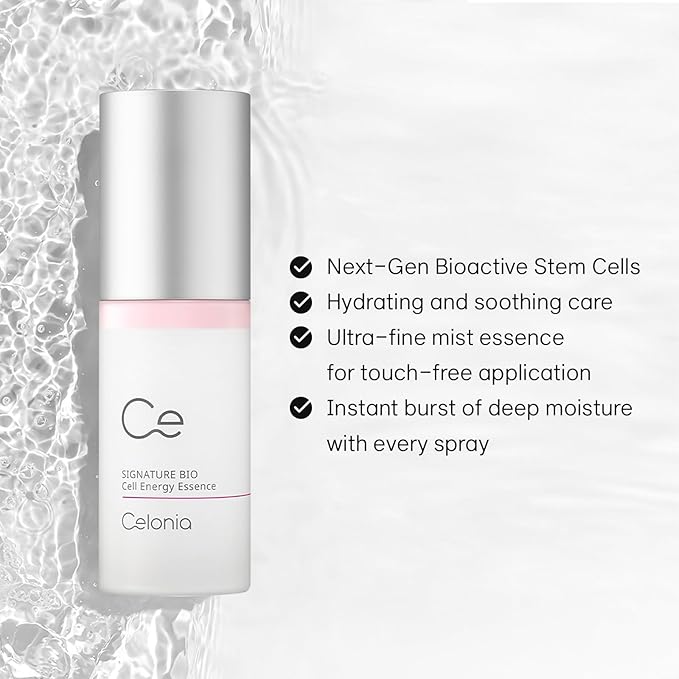 CELONIA Signature Bio Energy Essence Face Mist, Luxury Korean Anti-Aging Stem Cell Skin Care, Calming Hydrating Facial Essence Spray For All Types Of Skin, Reduce Redness, Stay Fresh And Glowing 100ml