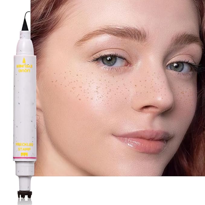 2in1 Waterproof Liquid Eye Liner, Stay All Day Makeup with Fine Brush Tip, Cute and Delicate Freckle Eyeliner, Smudge-Proof and Transfer-Resistant