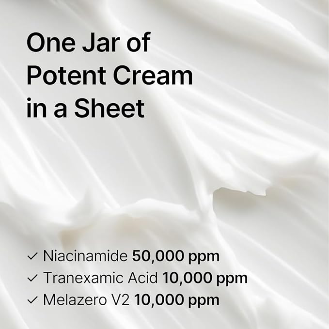 celimax Pore+Dark Spot Brightening Cream Mask 4EA | Non-Sticky Sheet for Enlarged Pores with Niacinamide, Tranexamic Acid, Non-Irritating, Hydrating, Hyperpigmentation, Korean Skincare Gifts for Women