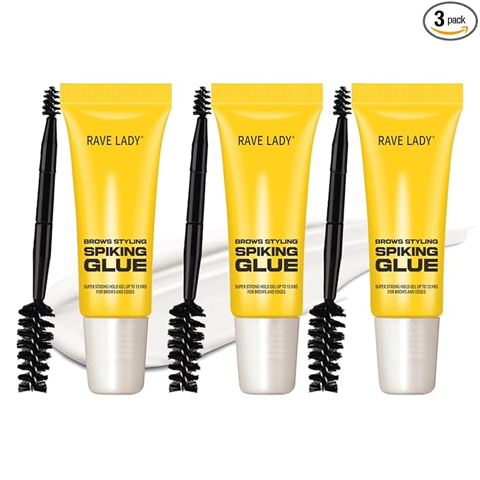 Eyebrow Setting Gel, Waterproof Long-Lasting Lock & Freeze Brow Styling gel,Brow Fix Gel for Long-Lasting Hold，Easy To Wear Shaping Eyebrows Makeup(Pack of 3）