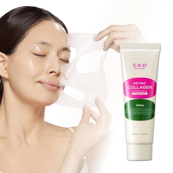 CKD Retino Collagen Creamy Peel-Off Mask - Face Wrapping Mask for Glowing Glass, Pore Tightening, Firming & Elasticity. Low-Molecular Collagen for Deep Absorption. Korean Skin Care. 2.7 fl oz