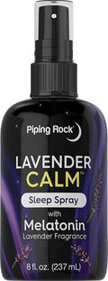 Piping Rock Melatonin Sleep Spray for Adults | 8 fl oz | with Melatonin & Lavender for Pillow, Room & Body | Nighttime Calm Mist