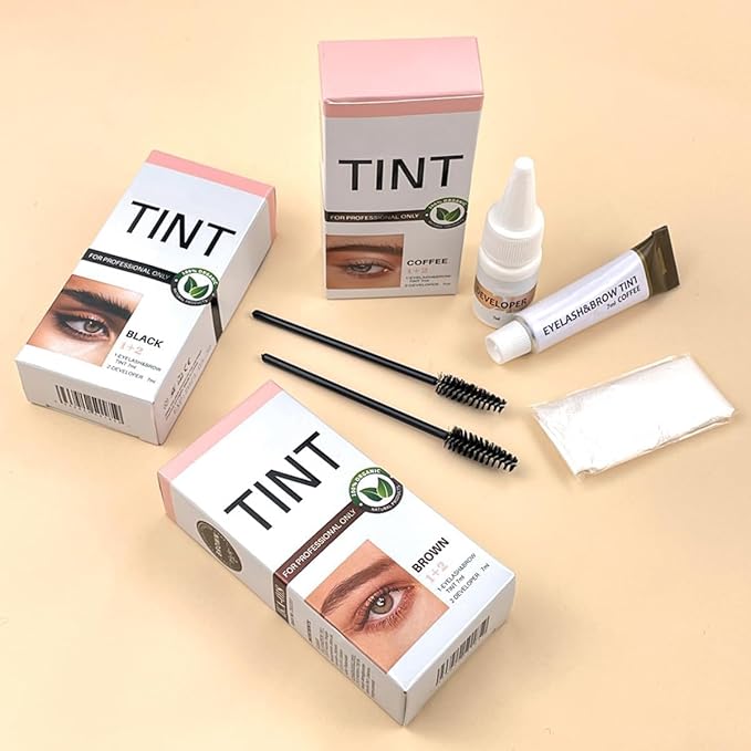 Lash Color Kit, Professional Lash and Brow Set with Natural Ingredients, Stay-True Vibrant Color, Safe & Easy Home DIY (Coffee)
