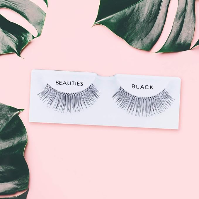 Ardell Natural Lashes False Eyelashes Beauties - Black, Full Volume, Lightweight, Reusable Strip Lashes for Natural Look, 4 Pack