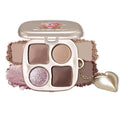 Cool Neutral Eyeshadow Palette with Mirror – Matte & Glitter High Pigment Blendable Long-Lasting Mini Everyday Eye, Mauve Smokey & Purple Contour Makeup Palette, Perfect for Blue, Green & Brown Eyes