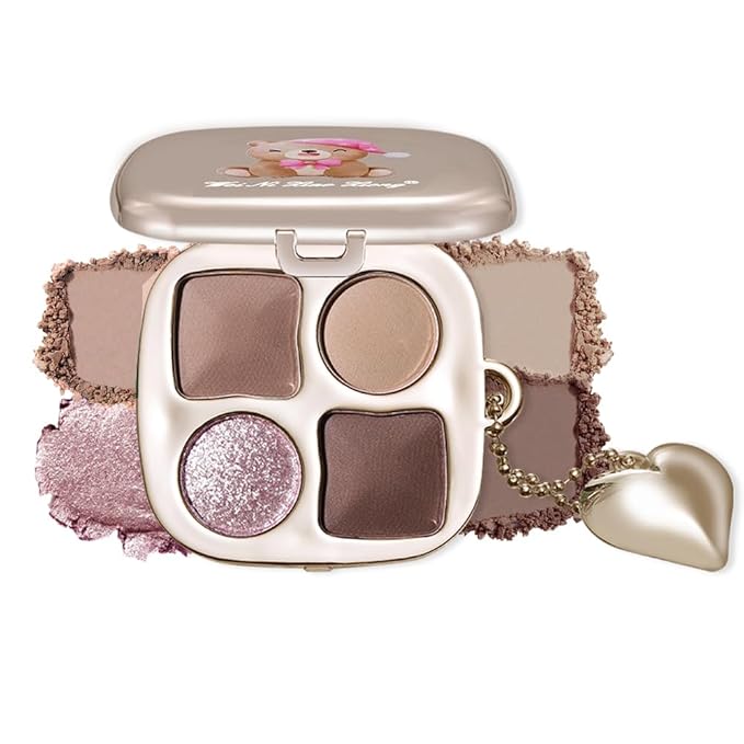 Cool Neutral Eyeshadow Palette with Mirror – Matte & Glitter High Pigment Blendable Long-Lasting Mini Everyday Eye, Mauve Smokey & Purple Contour Makeup Palette, Perfect for Blue, Green & Brown Eyes