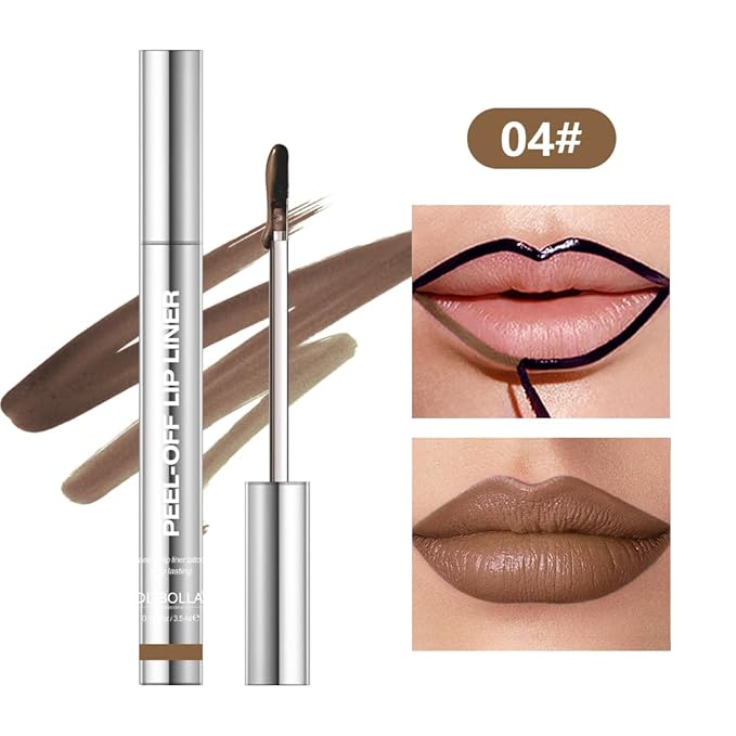 4Pcs Peel Off Lip Liner Stain Set - Long-Lasting, Smudge-Proof, Waterproof Nude Matte Lip Tint, Non-Fading Peel Off Lip Color, Effortless Precision & Full Coverage, 24H Color Hold, 4Pcs (1467)
