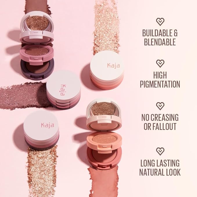 Kaja Beauty Bento Collection - Bouncy Eyeshadow Trio | Peach Orange Tones, Travel Size, 02 Orange Blossom, 2019 Allure Best of Beauty Award, 0.03 Oz
