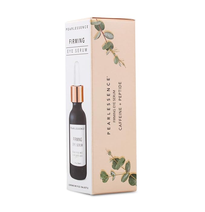 Pearlessence Firming Eye Serum with Caffeine + Peptide – Rejuvenates Puffy Eyes & Reduces Under Eye Bags | Made in USA & Cruelty Free (1oz)