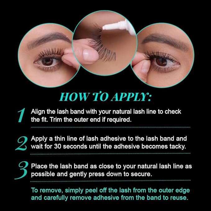 Ardell Natural Lashes False Eyelashes Scanties - Black, Lightweight, Reusable, Soft Lash Extensions for Everyday Wear, 4 Pack