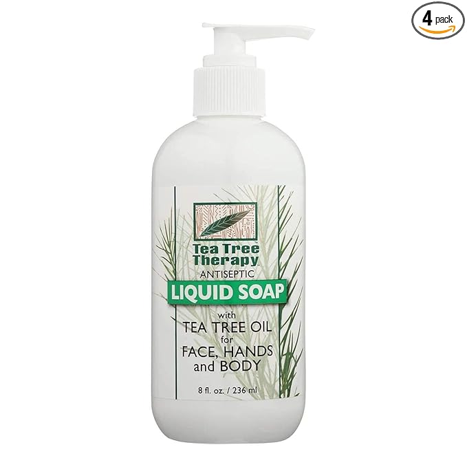 Tea Tree Therapy Antibacterial Liquid Soap, with Tea Tree Oil, 8-Ounces (Pack of 4)