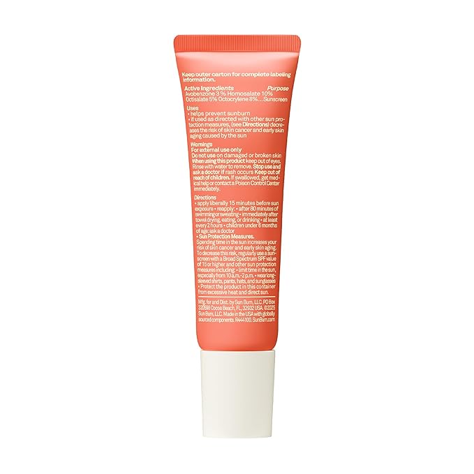 Sun Bum SPF 30 Sunscreen Sunset Cove Tinted Lip Balm - Coconut Flavor Broad Spectrum Moisturizing with Aloe & Vitamin E - Hawaii 104 Act Compliant (Made Without Octinoxate & Oxybenzone) - 0.5 oz