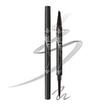 Music Flower Dual-Ended Microfilling Eyebrow Pen, Liquid Eyebrow Pen with 4 Micro Brush-Tip Applicators & Brow Defining Pencil with Precision Tip (Black)
