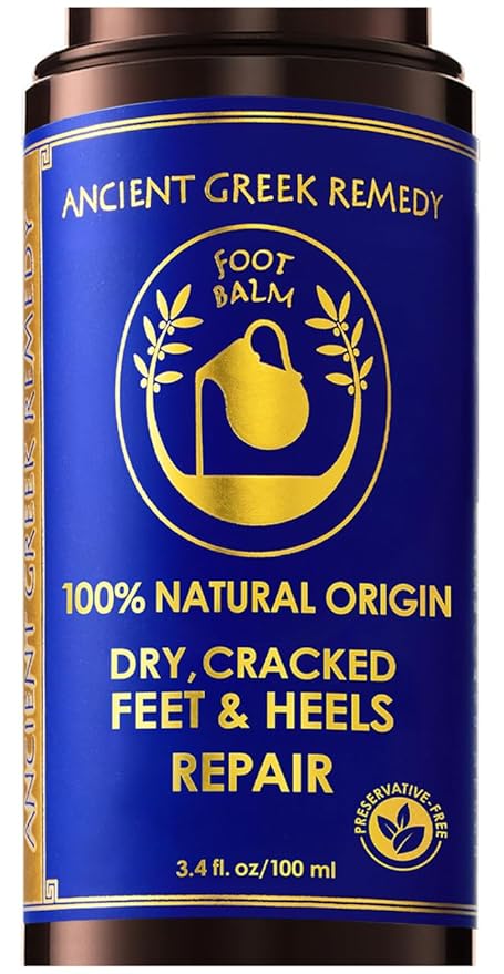 Dry Cracked Heels Repair | Organic Foot Cream for Dry Feet & Callus with Jojoba, Lavender, Almond, Olive & Vitamin E Oil | Natural Foot Balm & Moisturizer for Skin | Hydrating Foot Treatment | 3.4 oz