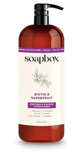 Soapbox Biotin & Super Fruit Conditioner, Leaves Hair Volumized & Strong - Clean Ingredients Free of Harsh Chemicals, Sulfates, Parabens & Silicones - Volumizing Conditioner for Hair, 33.8oz Liter