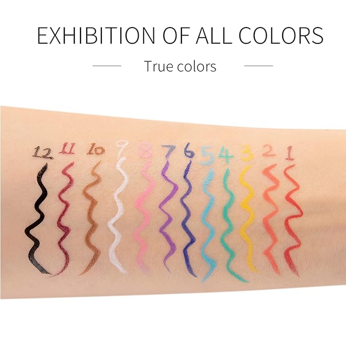 Liquid Eyeliner, Green Eyeliner Liquid, Long-lasting Colored Eyeliners, White Black Red Brown Purple Waterproof High-pigmented Colorful Eyeliners for Eye Makeup,1PC Green