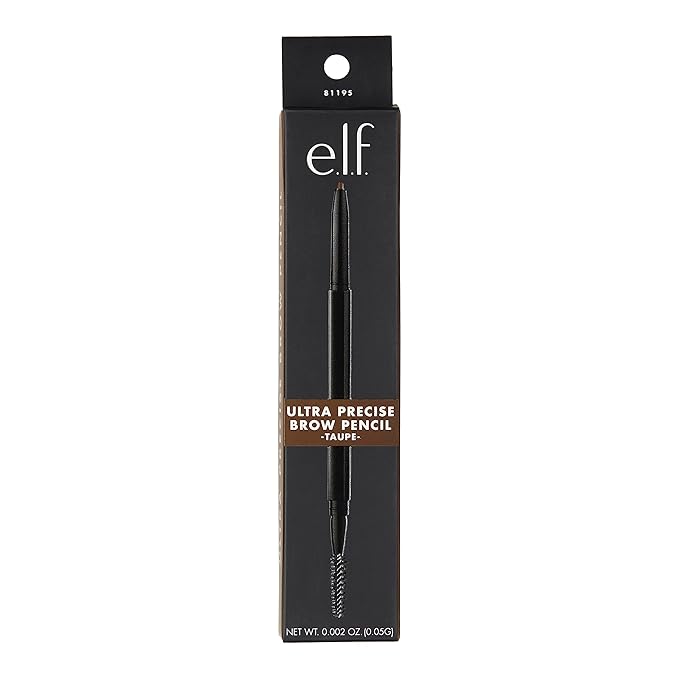 e.l.f. Ultra Precise Brow Pencil, Dual-Ended, Ultra Fine Tip Defines & Fills Eyebrows, Creamy Formula, Vegan & Cruelty-Free, Taupe