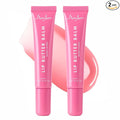 Deep Hydrating Lip Butter Balm - Hydrating Lip Treatment with Glossy Finish, Shea Butter, Vitamin E, Peptides & Hyaluronic Acid - Vegan, Non-Sticky, Lip Care - 2 Pack (Sheer Pink-Unscented)