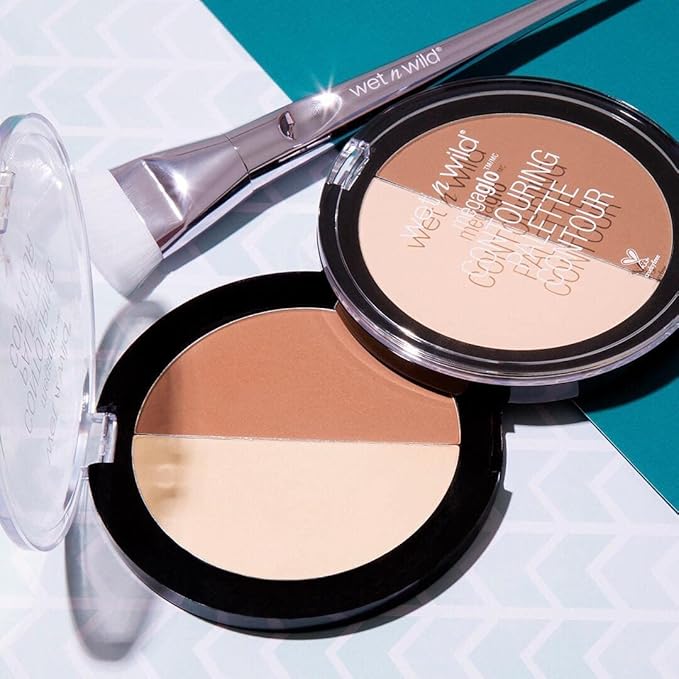wet n wild MegaGlo Contour Palette, Dulce De Leche | Contouring Powder Face Kit | Flawlessly Sculpted Face (Pack of 2)
