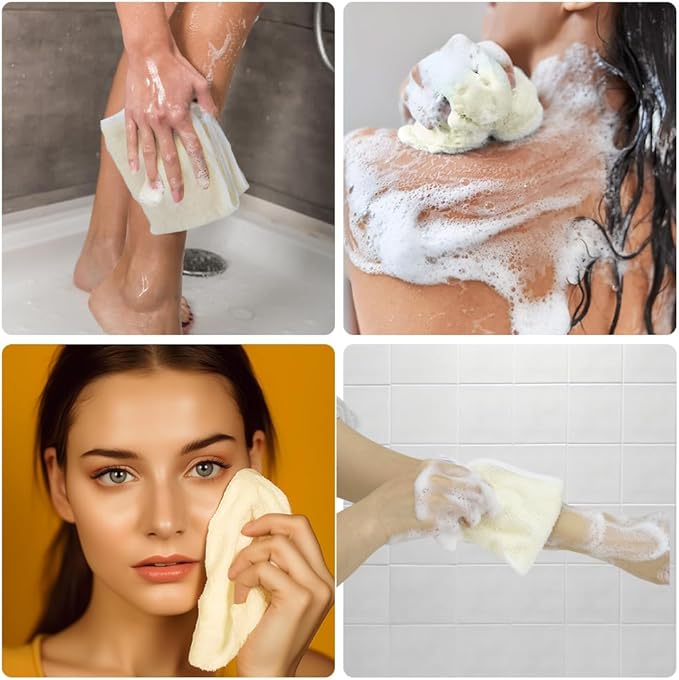 Face & Body Wash Cloths - Exfoliating Scrubbers - 5 Pack