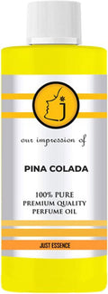 Just Essence Pina Colada Fregrance Perfume Oil for Perfume Making, Personal Body Oil, Soap, Lotion, Candle Making & Incense | Premium Quality Undiluted & Alcohol Free | 2 Fl Oz
