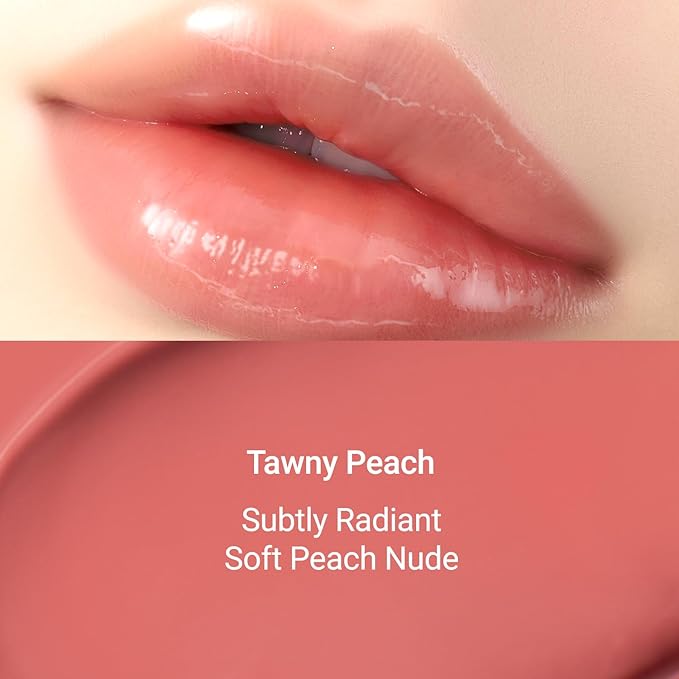 JUNG SAEM MOOL LIP-PRESSION Metal Serum Gloss | Hydrating Tinted Lip Balm with a Hygiene Precision Metal Applicator & Serum Infused Ingredients, Korean Lip Plumper Gloss (Tawny Peach)
