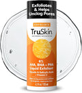 TruSkin BHA Liquid Exfoliant & Toner for Face - Triple Acid AHA BHA PHA Exfoliator with Salicylic, Glycolic Acid & Vitamin C - Improves Look of Tone & Texture, Unclogs Pores, 4.2 fl oz