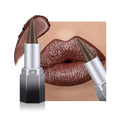 evpct Nude Brown Shimmery Metallic Lip Liner and Lipstick Combo, Cone Tip Lip Crayon for Women Long Lasting Waterproof, Shinny Hydrating Lipstick Makeup, Glitter Lips Liner Pencil for Shimmery Shade