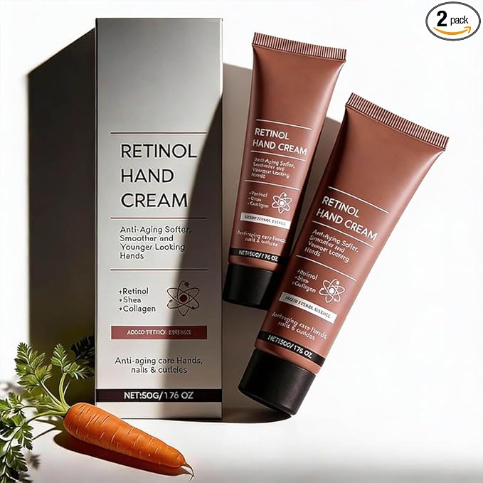 Retinol Hand Cream Anti Aging, Hydrating & Moisturizing Hand Lotion with Anti-Aging Formula to Help Prevent Wrinkles & Reduce Fine Lines (100G Intense Hand Cream With Retinol for Dry Hands)