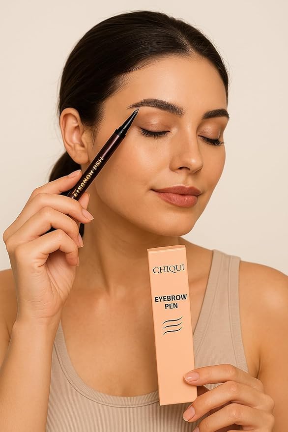 Chiqui Filler Eyebrow Pen - Natural, Long lasting, Waterproof, Vegan. Achieve Flawless, Natural-Looking Brows. Perfect for Alopecia, Eyebrow Gaps, Sparse patches, Thinning Eyebrows, Over-Plucked Areas
