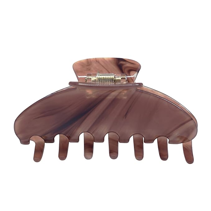 Luxury Mocha Claw Clip for Women | Our Large 4 Inch Hair Clip Creates Beautiful Half Ups, Secure Updos & Chic Daily Styles | Premium Acetate Claw with Secure Hold & Snag Free Teeth for Easy Styling
