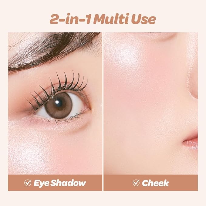 I'M MEME Mini 2-in-1 Palette - Multi Cube 07 Deep Chocolate mousse | Portable, Versatile, 4 Eye-shadows and 1 Blush, Soft Touch, Suitable For Daily Blending, Long Lasting, Pearly Finish, 0.27 Oz