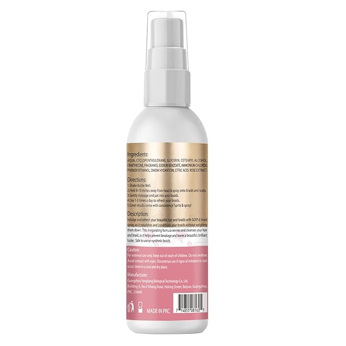Coconut Heat Protectant Spray - Keratin Protein Hair Serum Anti Frizz Control Repair - Rose Water Moisturize Anti-Frizz Smooth Products (3PCS)