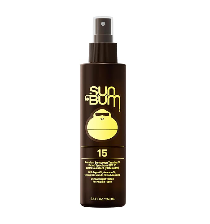 Sun Bum SPF 15 Moisturizing Tanning Oil - Vegan and Hawaii 104 Act Compliant (Octinoxate & Oxybenzone Free) - Broad Spectrum Moisturizing - UVA/UVB Protection - 8.5 oz
