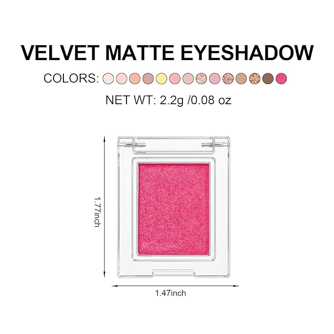 Erinde Matte Eyeshadow Palette Makeup, Neutral Single Eye Shadow Powder