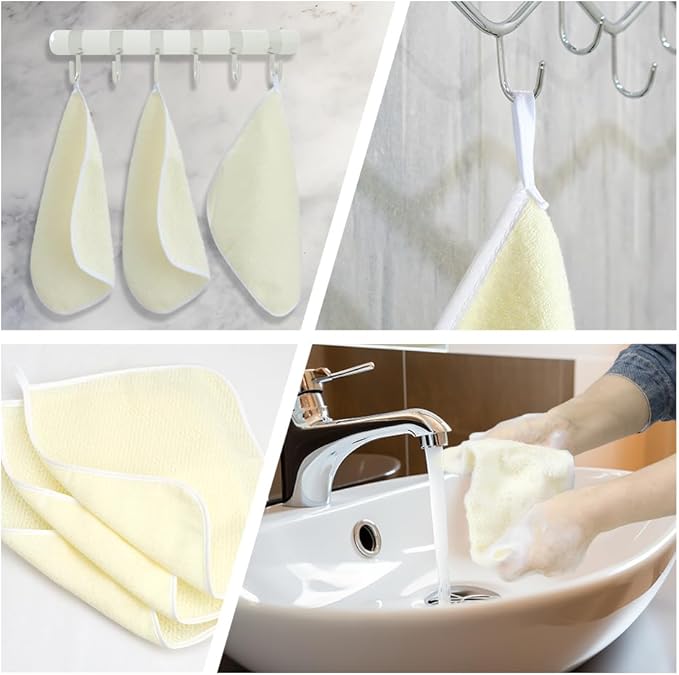 3 Pack Wash Cloths,Exfoliating Body Scrubber,Body Scrubber Exfoliator,Exfoliating Washcloth,Face Cloths for Washing Face,Loofah Exfoliating Body Scrubber,Wash Rags for Body,Exfoliating Towel