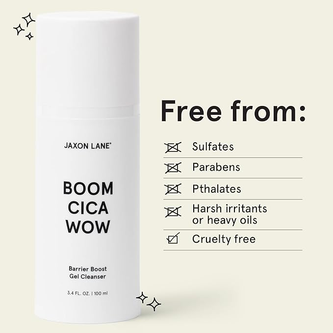 Centella Face Wash for Men Skin Care: BOOM CICA WOW Mens Face Wash Korean Barrier Boost Hydrating Gel Cleanser for Oily, Dry, Acne Prone Skin, Unisex Daily Facial Cleanser with Hyaluronic Acid, 2 Pack