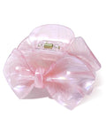 ACECHA Cute Bow Claw Clip - 3.1 Inch Sparkly Hair Claw Clips for Women, Non-slip Hairclips for Thin and Thick, Elegant Hair Accessories for Wedding Prom Party (Pink)